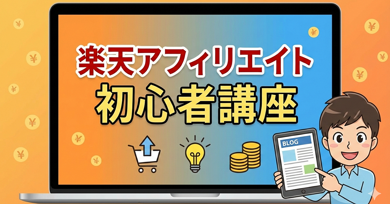 楽天アフィリエイト初心者講座！！